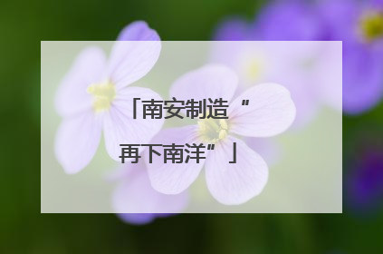南安制造“再下南洋”