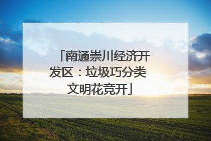 南通崇川经济开发区：垃圾巧分类 文明花竞开