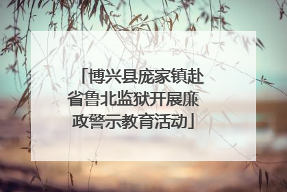 博兴县庞家镇赴省鲁北监狱开展廉政警示教育活动