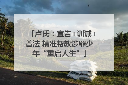 卢氏：宣告+训诫+普法 精准帮教涉罪少年“重启人生”