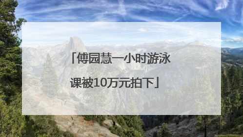 傅园慧一小时游泳课被10万元拍下