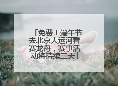 免费！端午节去北京大运河看赛龙舟，赛事活动将持续三天
