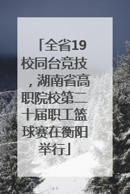 全省19校同台竞技，湖南省高职院校第二十届职工篮球赛在衡阳举行
