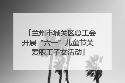 兰州市城关区总工会开展“六一”儿童节关爱职工子女活动