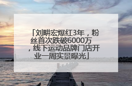 刘畊宏爆红3年，粉丝首次跌破6000万，线下运动品牌门店开业一周实景曝光