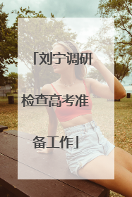 刘宁调研检查高考准备工作