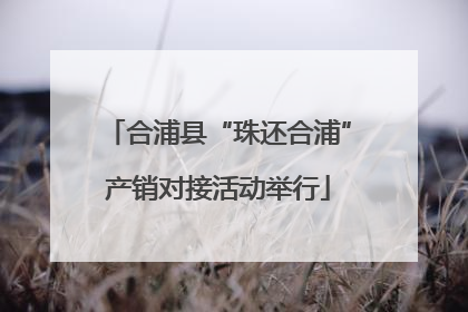 合浦县“珠还合浦”产销对接活动举行