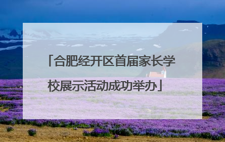 合肥经开区首届家长学校展示活动成功举办