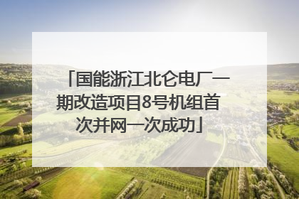 国能浙江北仑电厂一期改造项目8号机组首次并网一次成功