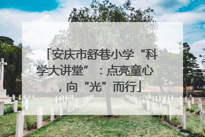 安庆市舒巷小学“科学大讲堂”：点亮童心，向“光”而行