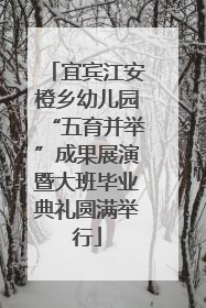 宜宾江安橙乡幼儿园“五育并举”成果展演暨大班毕业典礼圆满举行