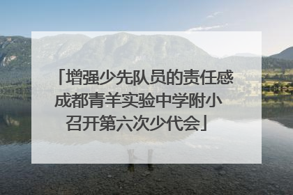 增强少先队员的责任感 成都青羊实验中学附小召开第六次少代会