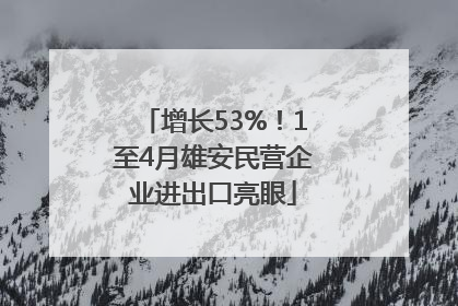 增长53%！1至4月雄安民营企业进出口亮眼