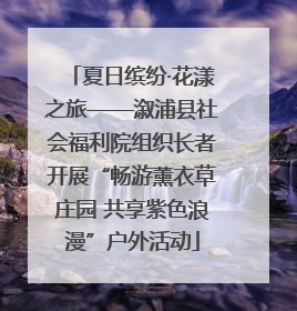 夏日缤纷·花漾之旅——溆浦县社会福利院组织长者开展“畅游薰衣草庄园 共享紫色浪漫”户外活动