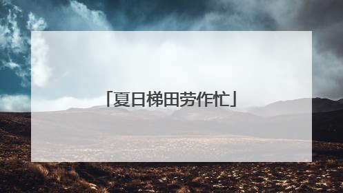 夏日梯田劳作忙