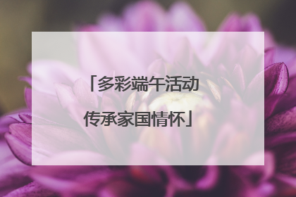 多彩端午活动 传承家国情怀