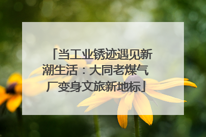 当工业锈迹遇见新潮生活：大同老煤气厂变身文旅新地标