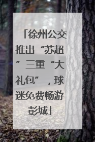 徐州公交推出“苏超”三重“大礼包”，球迷免费畅游彭城