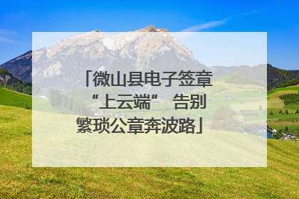 微山县电子签章“上云端” 告别繁琐公章奔波路