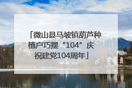 微山县马坡镇葫芦种植户巧摆“104”庆祝建党104周年