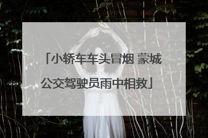 小轿车车头冒烟 蒙城公交驾驶员雨中相救