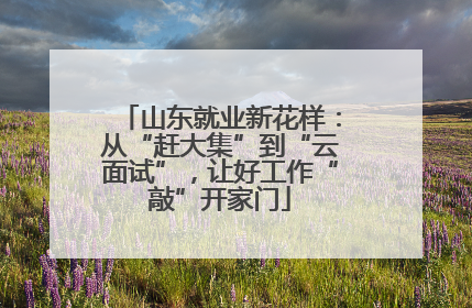 山东就业新花样：从“赶大集”到“云面试”，让好工作“敲”开家门