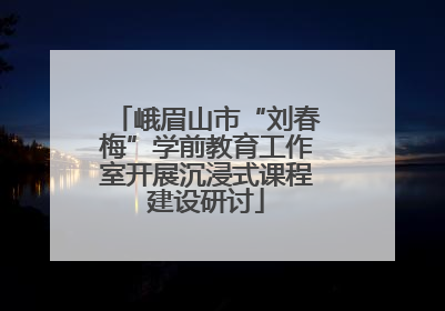 峨眉山市“刘春梅”学前教育工作室开展沉浸式课程建设研讨