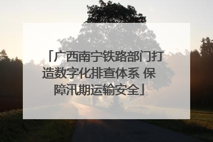 广西南宁铁路部门打造数字化排查体系 保障汛期运输安全