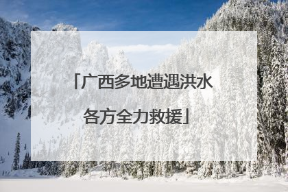 广西多地遭遇洪水 各方全力救援