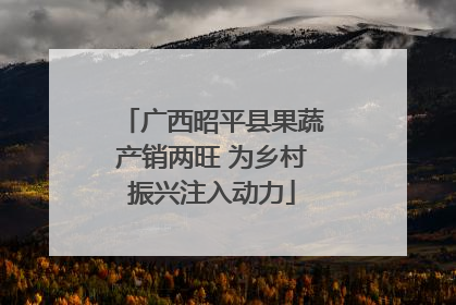 广西昭平县果蔬产销两旺 为乡村振兴注入动力