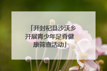 开封杞县沙沃乡开展青少年足脊健康筛查活动