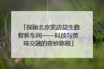 探秘北京窦店益生数智新车间——科技与美味交融的奇妙旅程