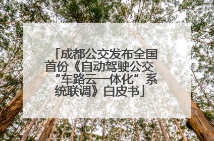 成都公交发布全国首份《自动驾驶公交“车路云一体化”系统联调》白皮书