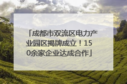 成都市双流区电力产业园区揭牌成立！150余家企业达成合作