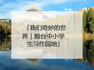 我们奇妙的世界｜烟台中小学生习作园地