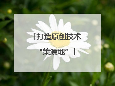 打造原创技术“策源地”