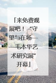 来免费观展吧！“守望与在场——毛本华艺术研究展”开幕