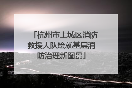 杭州市上城区消防救援大队绘就基层消防治理新图景