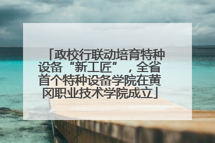 政校行联动培育特种设备“新工匠”，全省首个特种设备学院在黄冈职业技术学院成立