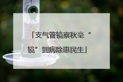 支气管镜察秋毫“镜”到病除惠民生