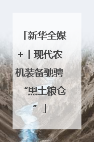 新华全媒+丨现代农机装备驰骋“黑土粮仓”