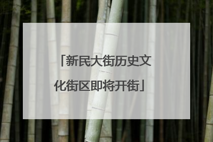 新民大街历史文化街区即将开街