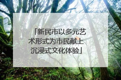新民市以多元艺术形式为市民献上沉浸式文化体验