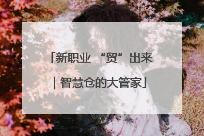 新职业 “贸”出来｜智慧仓的大管家