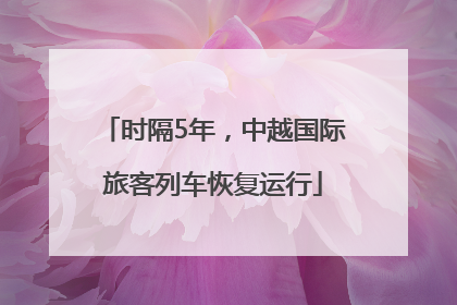 时隔5年，中越国际旅客列车恢复运行