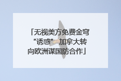 无视美方免费金穹“诱惑” 加拿大转向欧洲谋国防合作