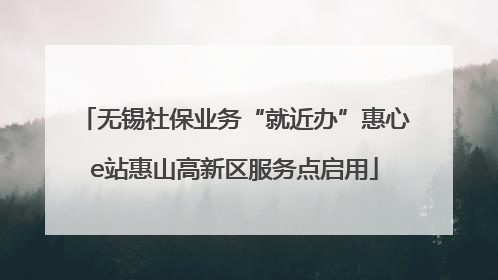 无锡社保业务“就近办”惠心e站惠山高新区服务点启用