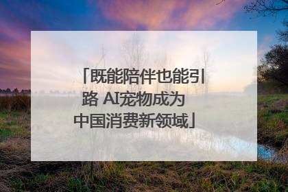 既能陪伴也能引路 AI宠物成为中国消费新领域