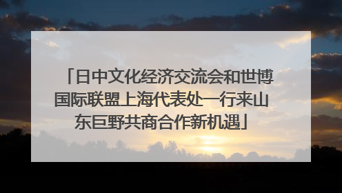 日中文化经济交流会和世博国际联盟上海代表处一行来山东巨野共商合作新机遇