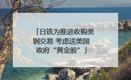 日铁为推进收购美钢交易 考虑送美国政府“黄金股”